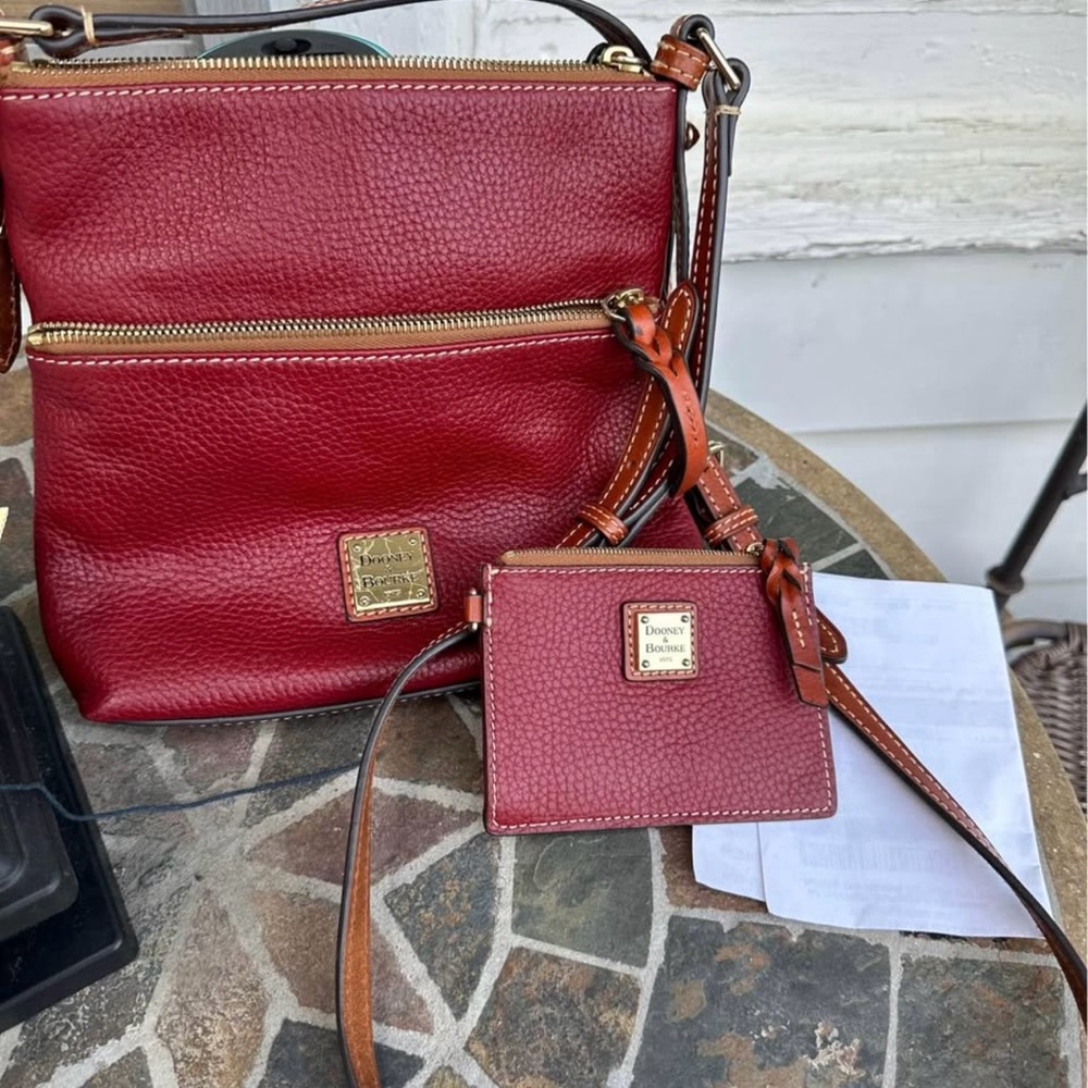 Dooney & Bourke Red Leather Crossbody Bag